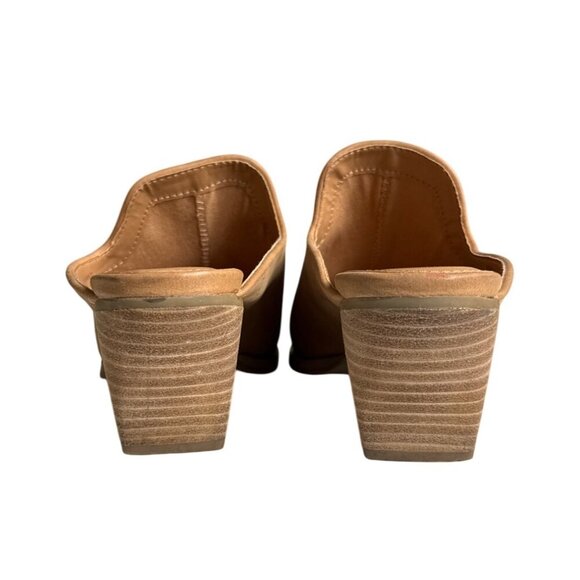 Dolce Vita Womens Kianti Tan Western Inspired Mule Block Heel Pointed Toe Size 7 - Picture 4 of 12